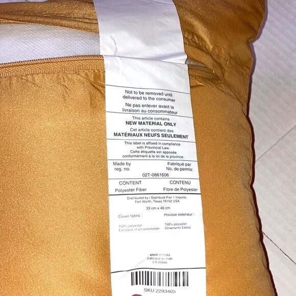 PIER 1 Concentric Circles Applique Decorative Accent Pillow 18 x 12 x 4 inches - Picture 7 of 12